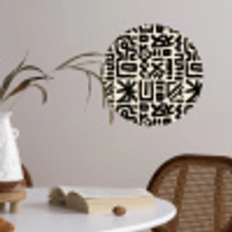 Geometrisch - Figuren - Zwart Wandcirkel behangsticker klein 186 -sfeer3