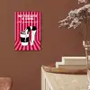 Roze - Strepen - Koffie - Maandag aluminium wit klein -sfeer4