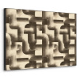 Abstract - Retro - Zwart Textielframe zwart klein 947 -3d