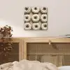 Donuts - Chocolade - Wit - Beige aluminium wit klein -sfeer3