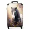Koffer - Paard - Natuur - Dieren - Bloemen - Paars Koffer - NBS - Handbagage middel -productfoto_recht