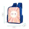 Ronde zon met gezicht Kinderrugzak - Blauw middel -productfoto_formaten