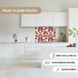 Abstract - Bladeren - Burgundy keuken achterwand 2 middel 865 -sfeer4_DE