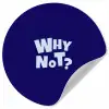 Blauw - Why not - Minimalistisch Wandcirkel behangsticker klein -3d