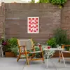 Hot - Spicy - Geruit - Rood Tuinposter op houten frame 2 cm dik klein -sfeer3