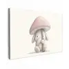 Paddenstoel - Konijn - Roze canvas 2cm klein -z3d