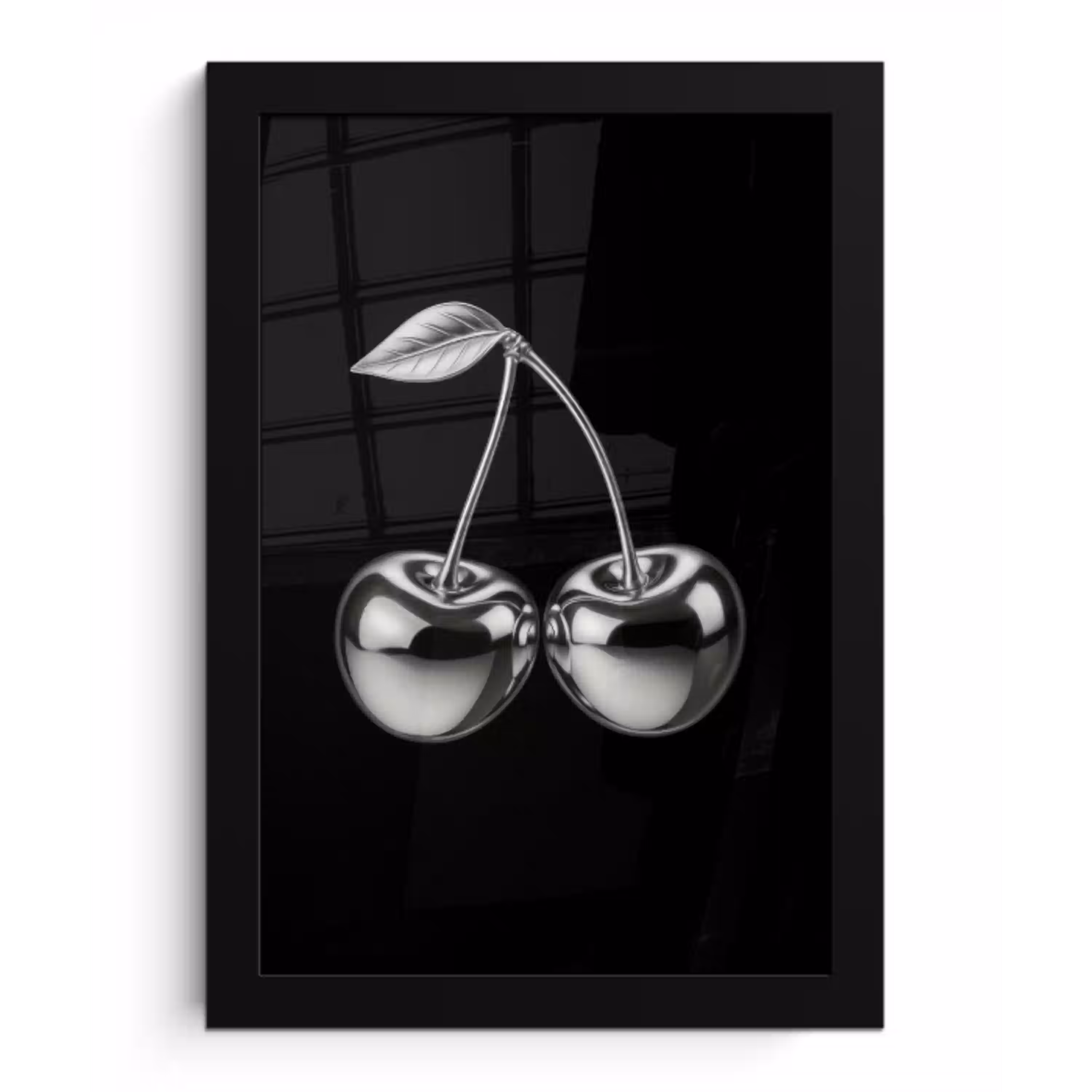 Kers - Luxueus - Metallic fotolijst zwart zonder passe partout klein -3d