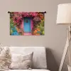 Bloemen - Deur - Roze Wandkleed katoen klein -sfeer4