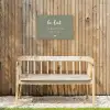 Geluk is genieten van wat er is - Quotes - Geluk definitie - Tekst - Woordenboek Tuinposter op houten frame 2 cm dik klein -sfeer4