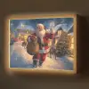 Kerstman - Dorp - Hert - Donker Light Box met batterij (Wandlamp) middel -z3d_website