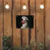 Kok - Rood - Kip tuinposter los doek klein -sfeer1