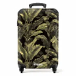 Botanisch - Bladeren - Groen NBS - Handbagage koffer - Volwassenen Unisex middel -productfoto_recht