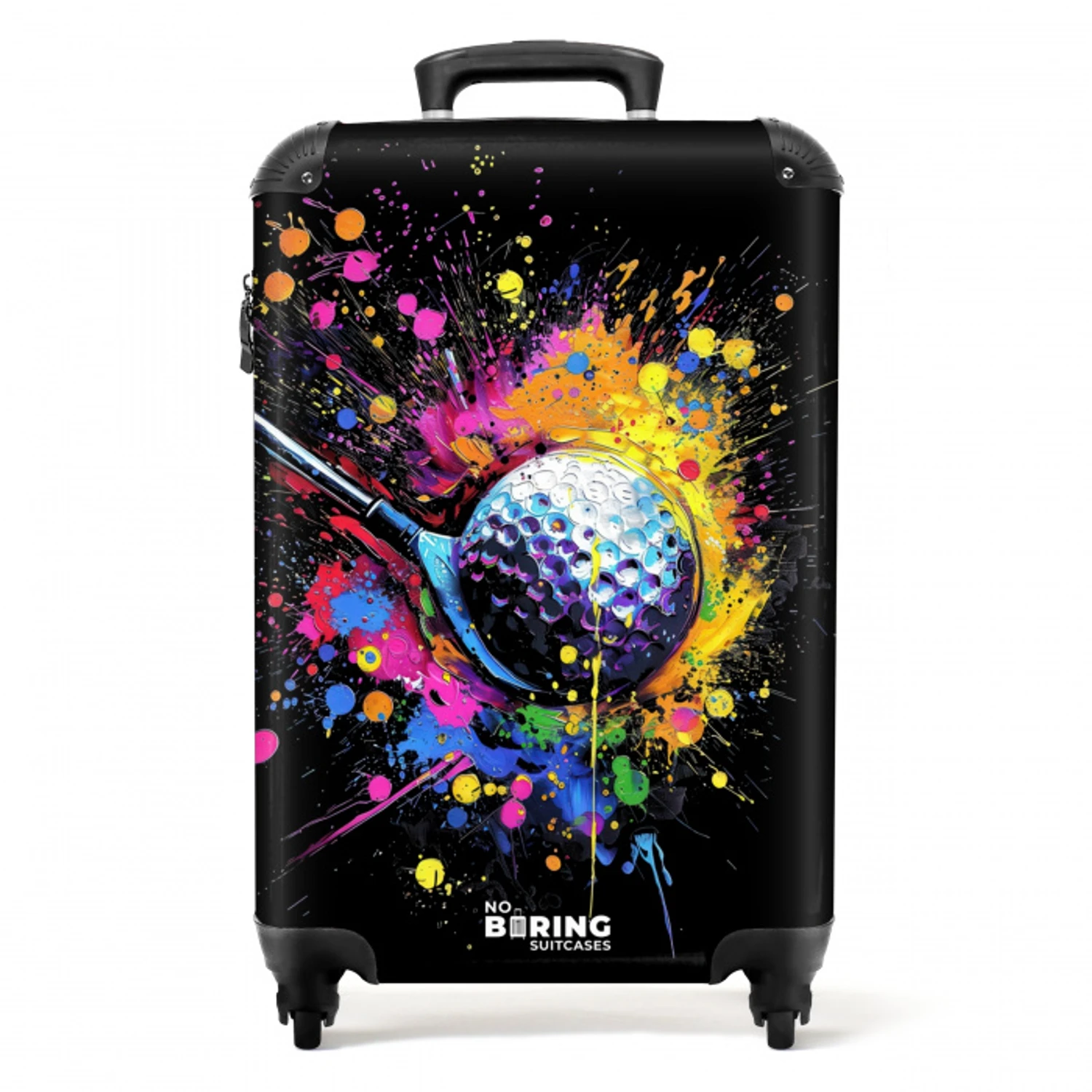 Golf met graffiti NBS - Handbagage koffer - Unisex middel -productfoto_recht