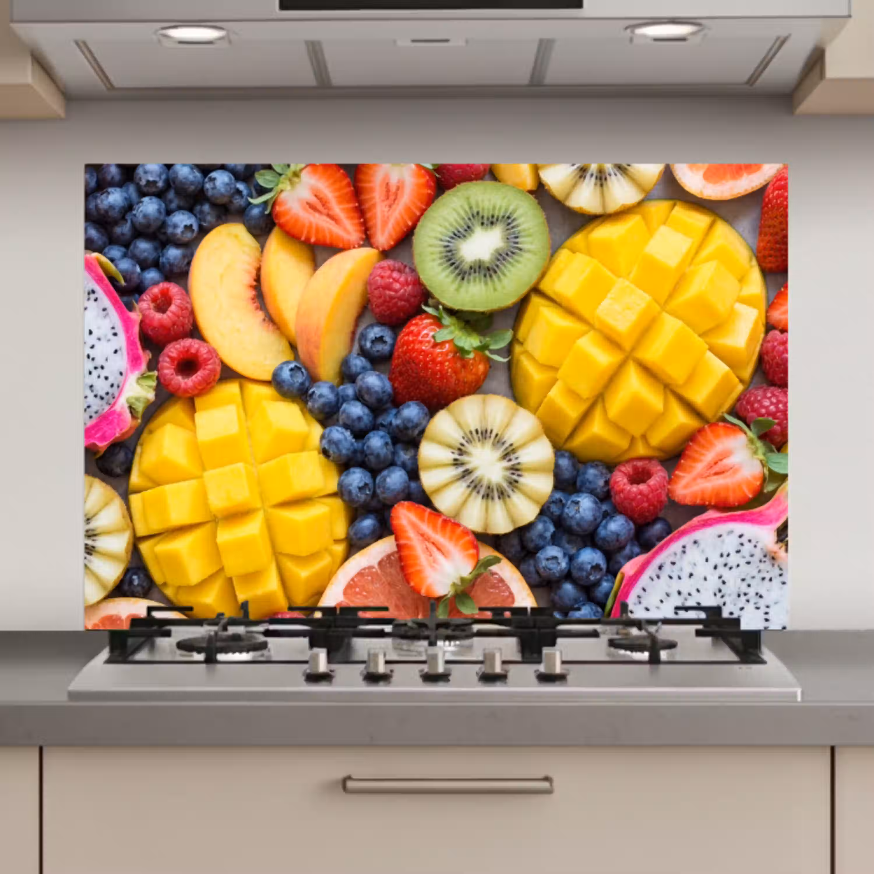 Fruit - Versneden - Kleurrijk - Eten - Gezond keuken achterwand spatscherm klein -3d_website