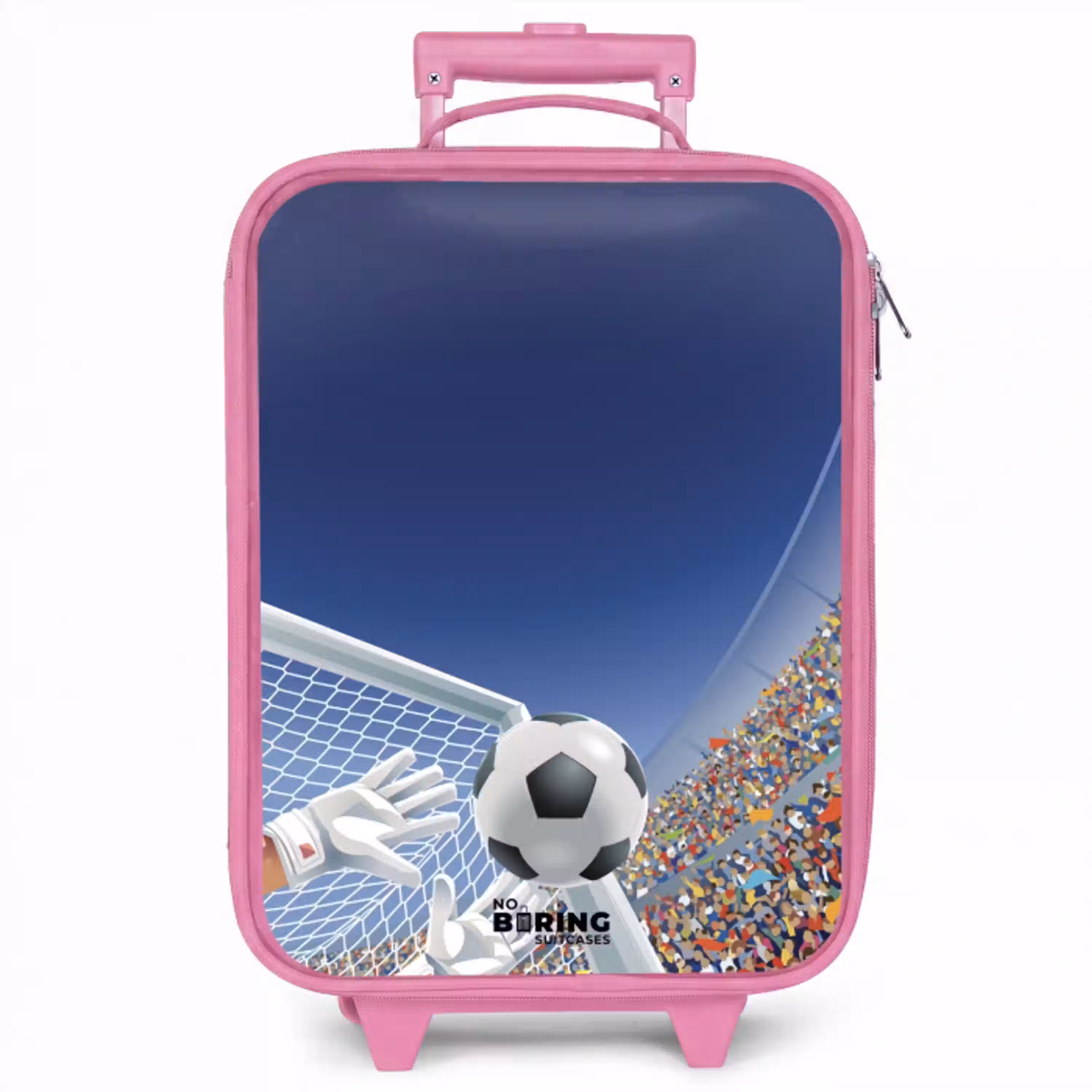 Keeper die een voetbal tegenhoud Kinderkoffer - Roze klein -zzz_website3d