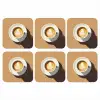 Cappuccino - Kop - Schotel - Minimalitisch onderzetter kurk middel -3d