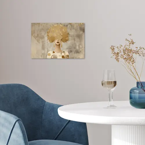Goud - Portret - Vrouw poster papier klein -sfeer3
