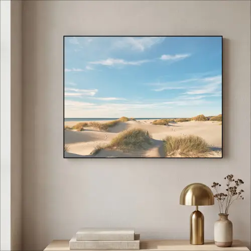 Duinen - Zomer - Landschap - Zee - Strand Textielframe - compleet frame klein -sfeer2