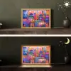 Kleurrijk paradijs - Levendig - Islamitisch Light Box met kabel (Tafellamp) klein -sfeer3