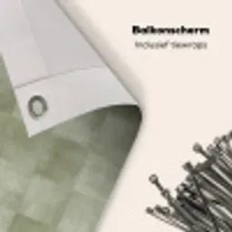 Vlakken - Rustiek - Groen Balkonbeschermer Duitsland klein 596 -closeup_NL