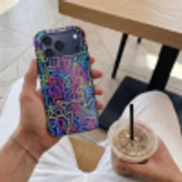 Retro - Abstract - Neon Toughcase MagSafe Apple iPhone 17 Pro Max klein -Sfeer1M