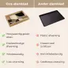Abstract - Vlakken - Zwart - Rond Dienblad Rechthoek middel -USP_VergelijkingNL