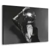 Discobal - Gezicht - Glamour - Zwart Textielframe - compleet frame klein -3d