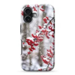 Bessen - Takken - Sneeuw - Winter - Kleurrijk Toughcase MagSafe Apple iPhone 17 klein -3d