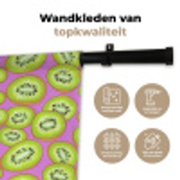 Kiwi - Speels - Groen Wandkleed katoen klein 269 -sfeer2