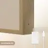 Vos - Gele bloemen - Minimalistisch Light Box met batterij (Wandlamp kind) middel -USP_websiteoplaadbaarNL