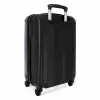 Minimal - Grijsblauw met golven NBS - Handbagage koffer - Unisex middel -achterkant