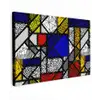 Mondriaan - Glas in lood - Oude Meesters - Kunstwerk - Abstract - Schilderij canvas 2cm klein -z3d