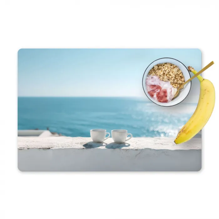 Zee - Koffiekopjes - Zomers Placemat vinyl groot -zzzproduct_Kitchenyeah-website