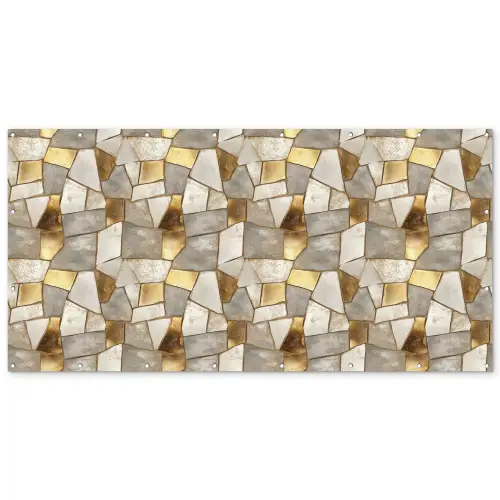 Mozaïek - Marmer - Goud Balkonbeschermer Duitsland klein 596 -zz_3d