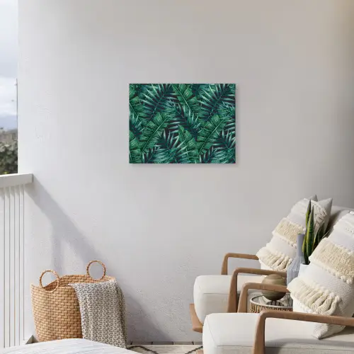 Jungle - Bladeren - Tropical Tuinposter op houten frame 2 cm dik klein -sfeer1