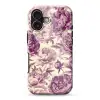 Bloemen - Patroon - Paars - Beige Toughcase MagSafe Apple iPhone 17 klein -3d