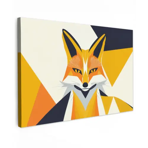 Vos - Oranje - Abstract - Driehoeken canvas 2cm klein -z3d