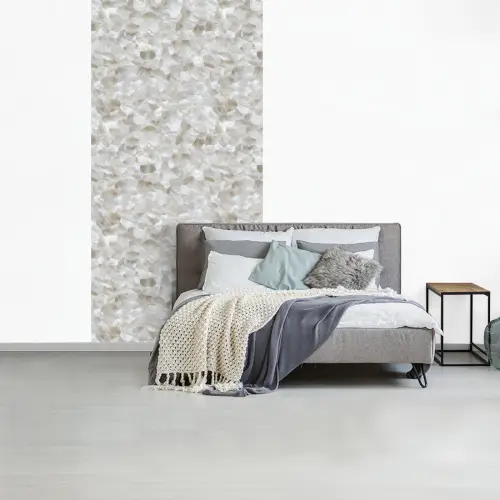 Wit - Penseelstreken - Reliëfeffect fotobehang vinyl groot 64 -slaapkamer