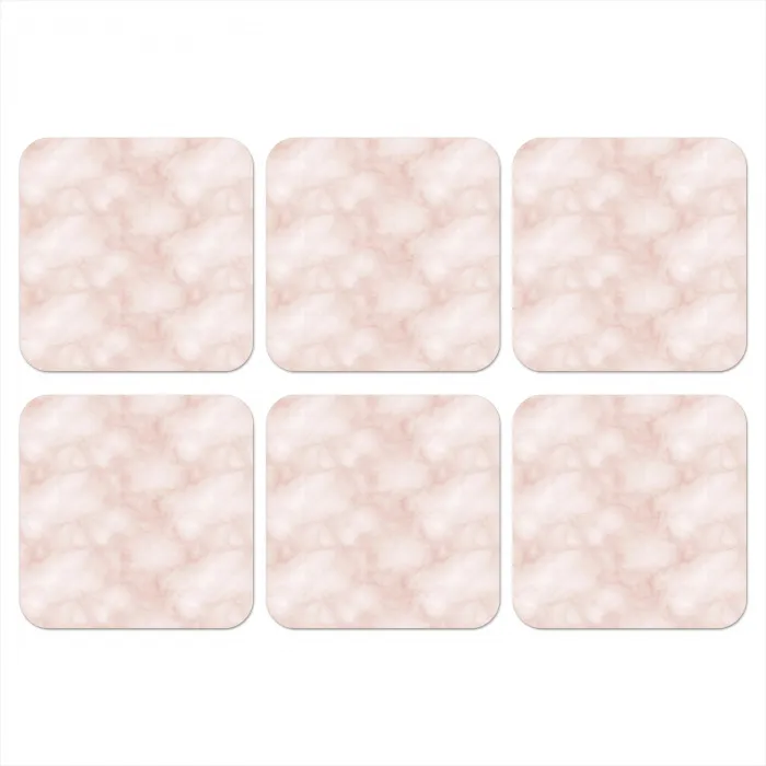 Roze - Marmer - Crème onderzetter kurk middel 366 -3d