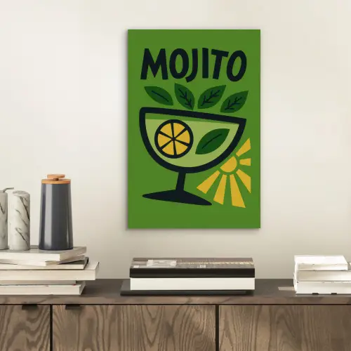 Mojito - Cocktail - Citroen - Groen aluminium wit klein -sfeer1