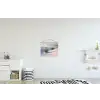 Duinen - Gras - Wolken - Beige textielposter latten blank klein -kinderkamer