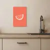 Watermeloen - Lijnen - Koraalrood KitchenYeah - Keuken - Canvas klein -sfeer2
