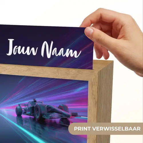 Lichtstralen - Neon - Racewagen - Paars Light Box met kabel (Kinderlampje) klein -USP_websiteprintNL