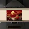 Volle maan - Landschap - Waterval keuken achterwand spatscherm klein -sfeer1