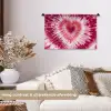 Hartvorm - Roze - Tie dye Wandkleed katoen klein -sfeer1