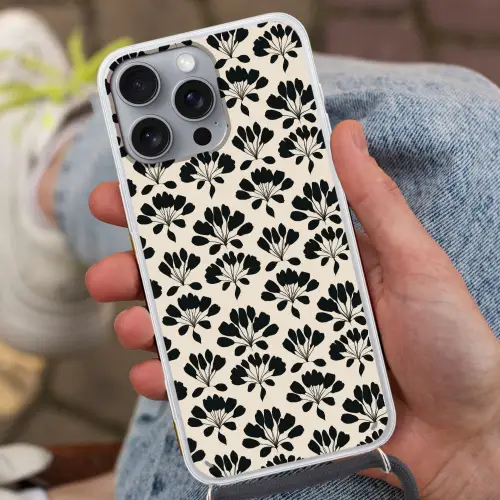 Abstract - Patroon - Zwart Hoesje iPhone 16 Pro Max met koord klein 804 -sfeer3