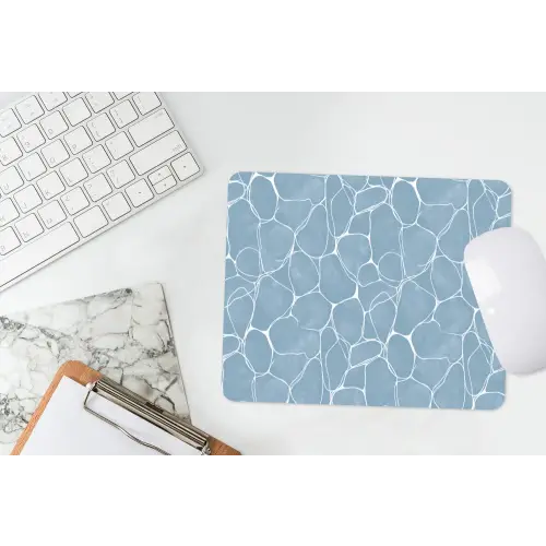 Organisch - Patroon - Blauw muismat rubber klein 262 -witbureau