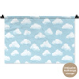 Wolken - Illustratie - Blauw Wandkleed katoen klein 269 -t3d_DE