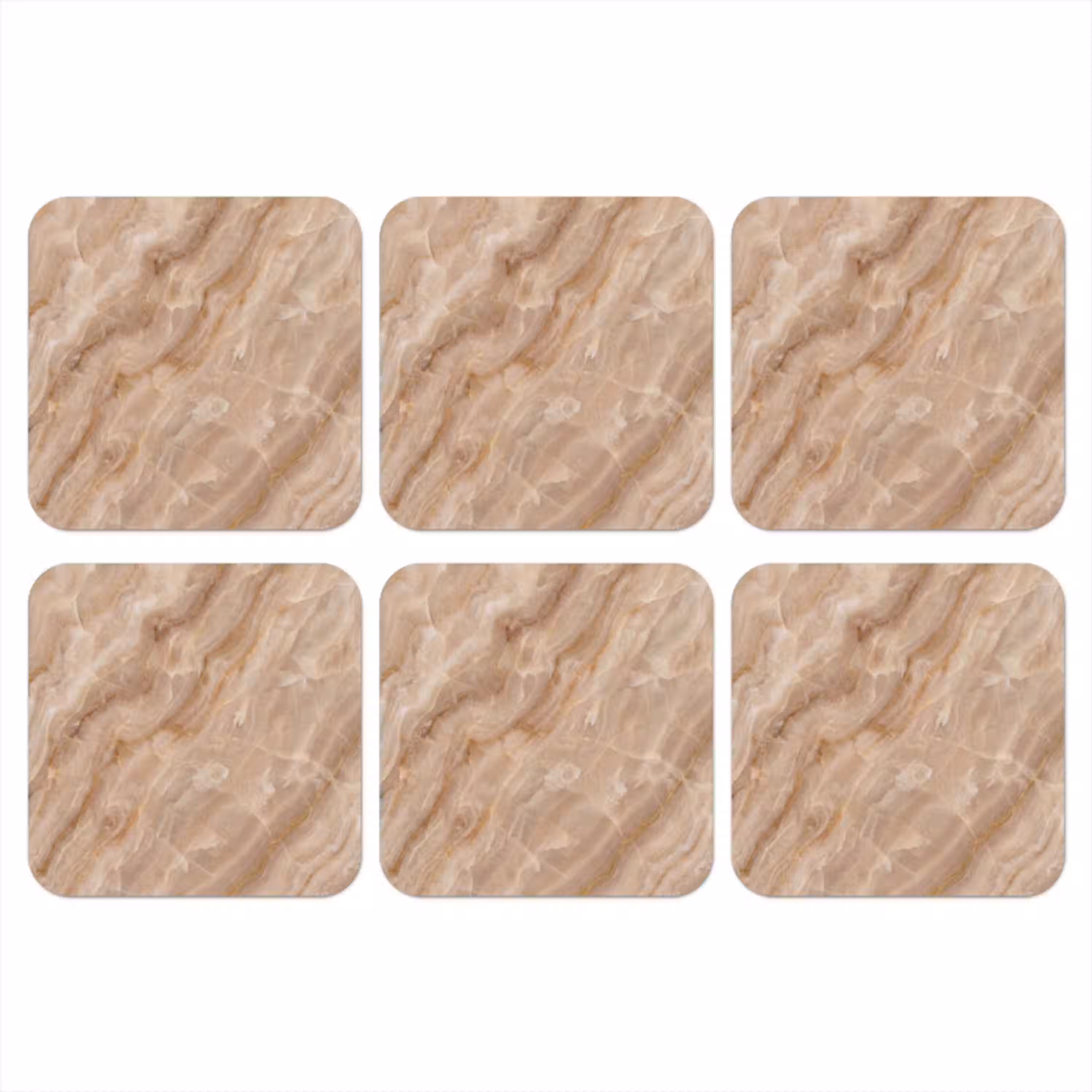 Steen - Ader - Natuur - Modern - Beige onderzetter kurk middel -3d