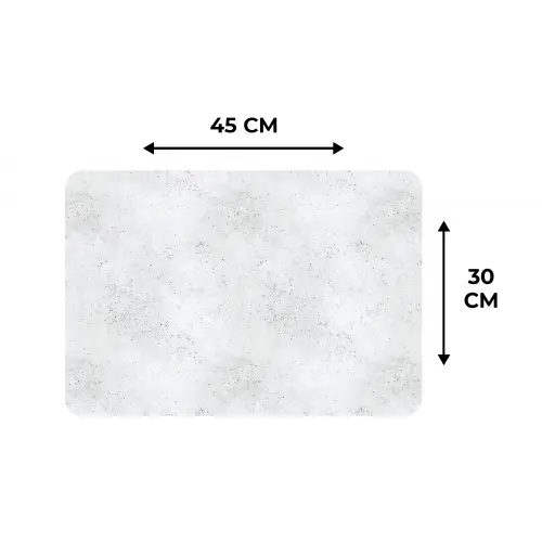 Lichtgrijs - Betonstructuur - Subtiel Placemat vinyl groot 368 -specs